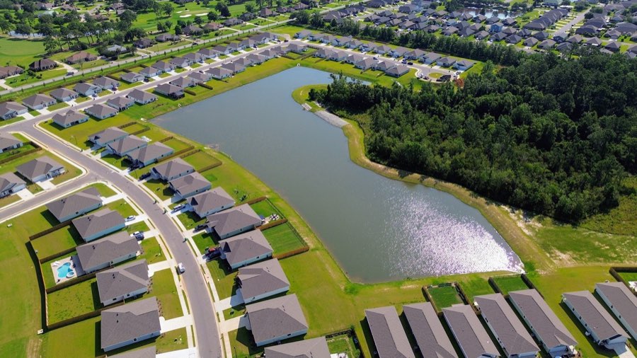 Aerial view of a Baldwin County residential community