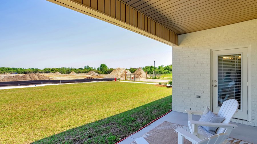 Covered porch at a Baldwin County home